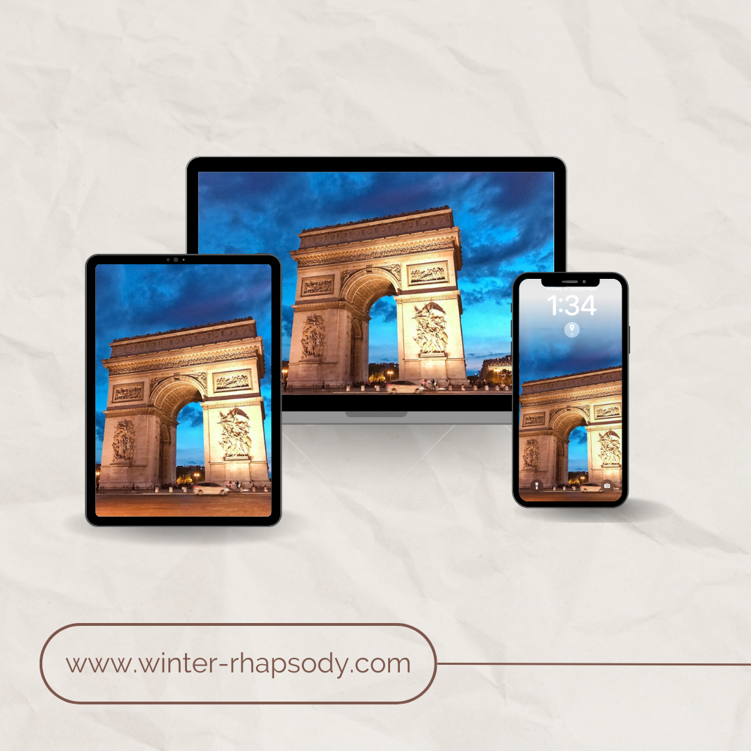 Parisian Beauty Unveiled : Arc de Triomphe Digital Photo Download