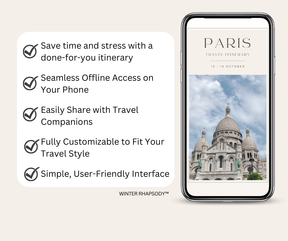 Paris Travel Itinerary | 5-Day Done-For-You Paris Travel Guide | Itinerary, Packing List & Restaurant Recommendations