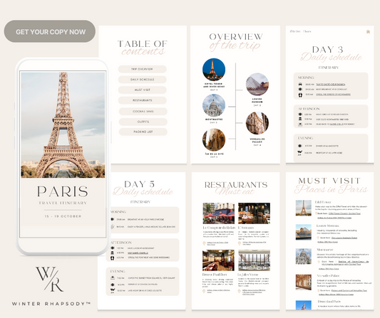 Paris Travel Itinerary | 5-Day Done-For-You Paris Travel Guide | Itinerary, Packing List & Restaurant Recommendations